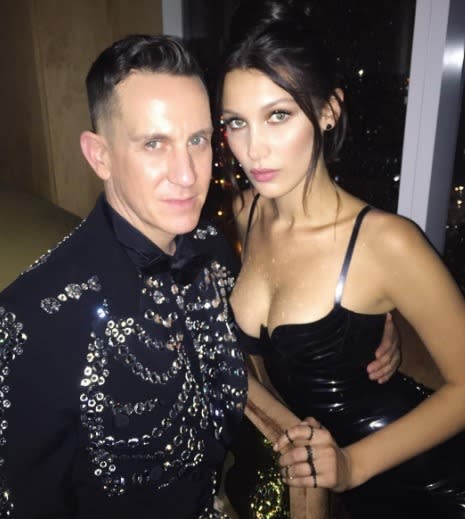 Bella Hadid stunned as she posed with Jeremy Scott.