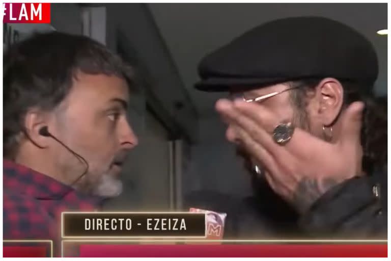 El violento cruce entre Daniel Osvaldo y un periodista de LAM