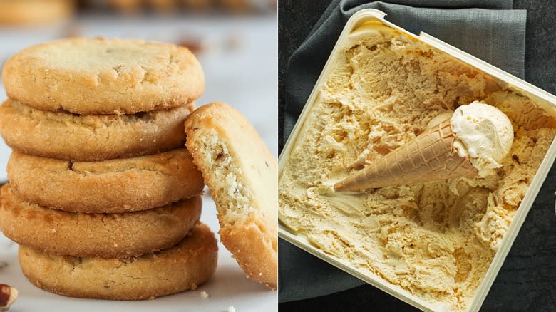 pecan sandies and ice cream