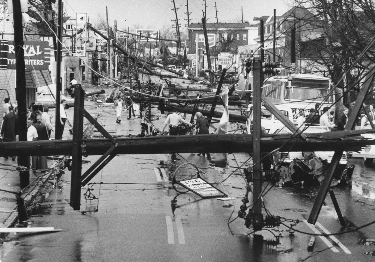 Tornado damage on Bardstown Rd. south of Eastern Pkwy. April 3, 1974  