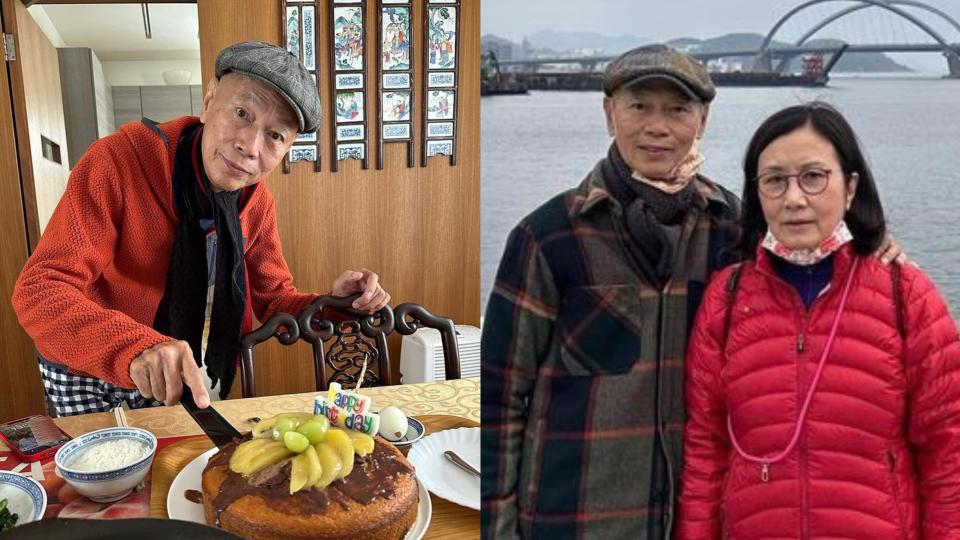 羅家英77歲生日 孖汪明荃家中慶生食長壽麵 