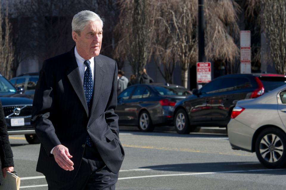 Special counsel Robert Mueller attends church across from the White House on March 24, 2019.