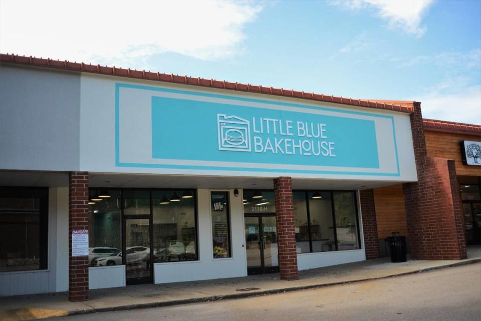 Little Blue Bakehouse, a new mini dessert food hall, opened in Raleigh next to the Alamon Drafthouse Cinema on New Bern Avenue.