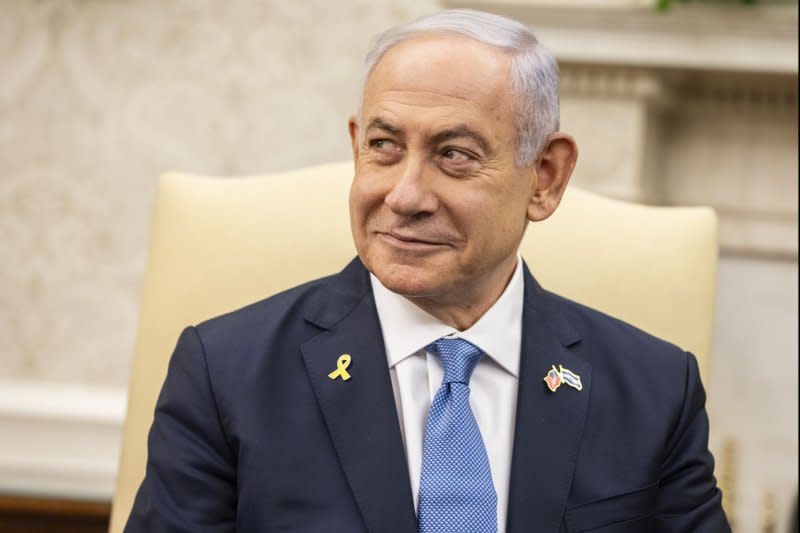 Prime Minister Benjamin Netanyahu has repeatedly called on the United States' support for Israel during the Gaza war amid growing discontent at home. Photo by Samuel Corum/UPI