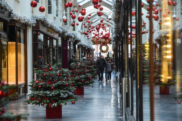 Empty shopping arcade