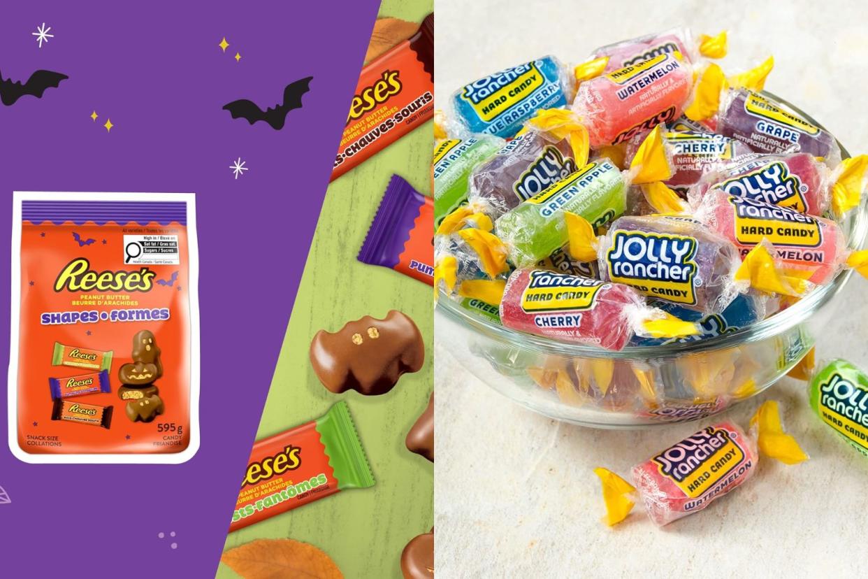 amazon canada halloween candy: reese's peanut butter cups, jolly ranchers