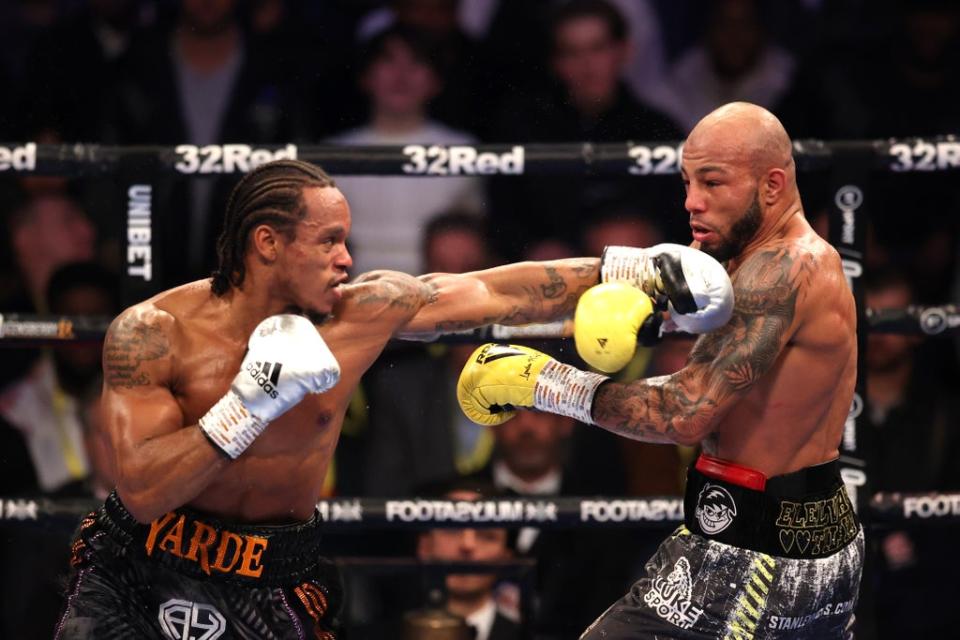 Anthony Yarde lands on Lyndon Arthur (Getty Images)