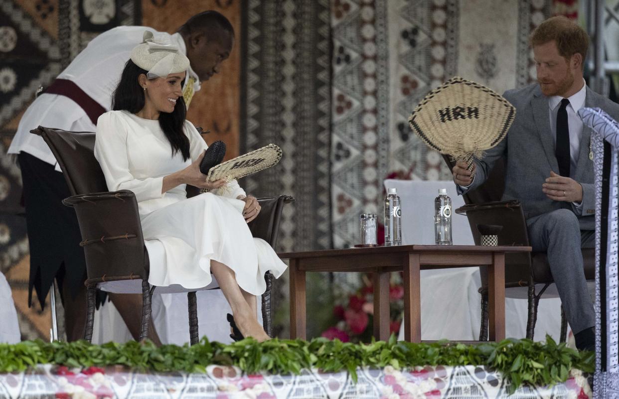 The Duke and Duchess of Sussex attend the welcome ceremony