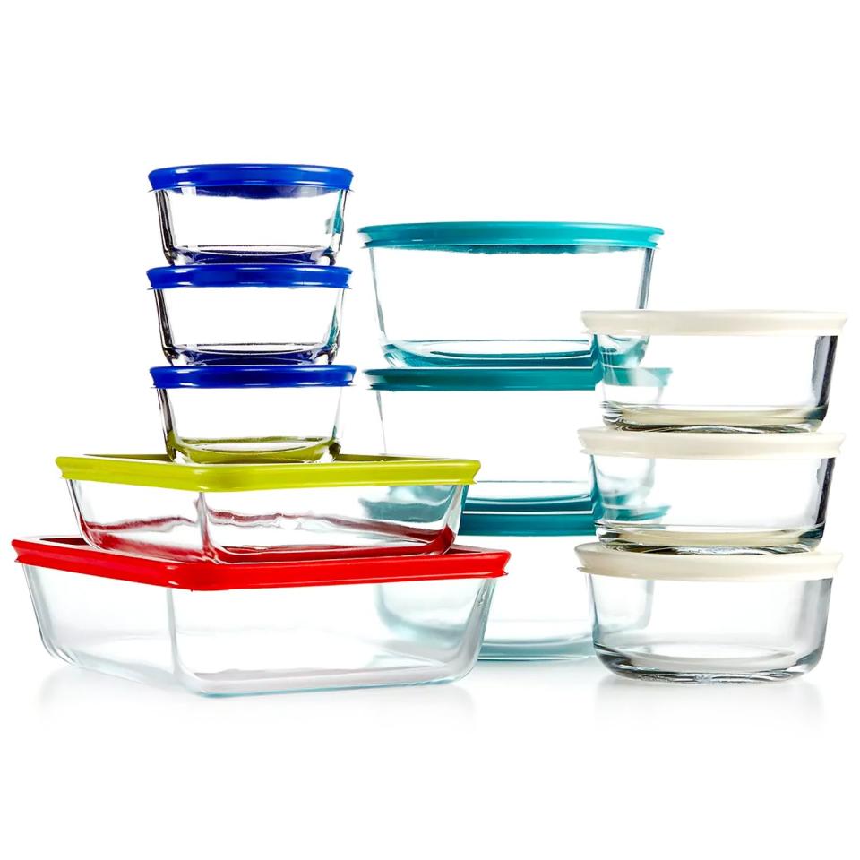 <p><a href="https://go.redirectingat.com?id=74968X1596630&url=https%3A%2F%2Fwww.macys.com%2Fshop%2Fproduct%2Fpyrex-22-piece-food-storage-container-set-created-for-macys%3FID%3D2936594&sref=https%3A%2F%2Fwww.bestproducts.com%2Flifestyle%2Fg44321969%2Fbest-bridal-shower-gifts%2F" rel="nofollow noopener" target="_blank" data-ylk="slk:Shop Now;elm:context_link;itc:0;sec:content-canvas" class="link ">Shop Now</a></p><p>22 Piece Food Storage Container Set</p><p>$37.99</p><p>macys.com</p>