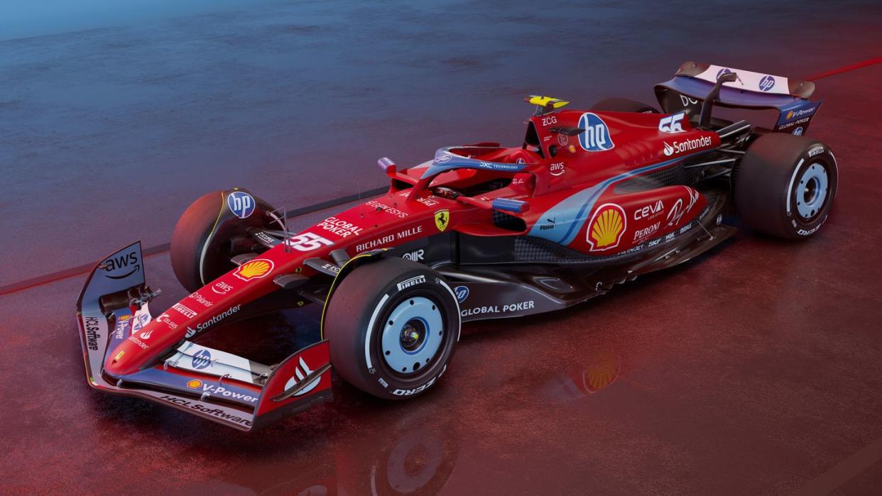 blue ferrari for the 2024 miami grand prix