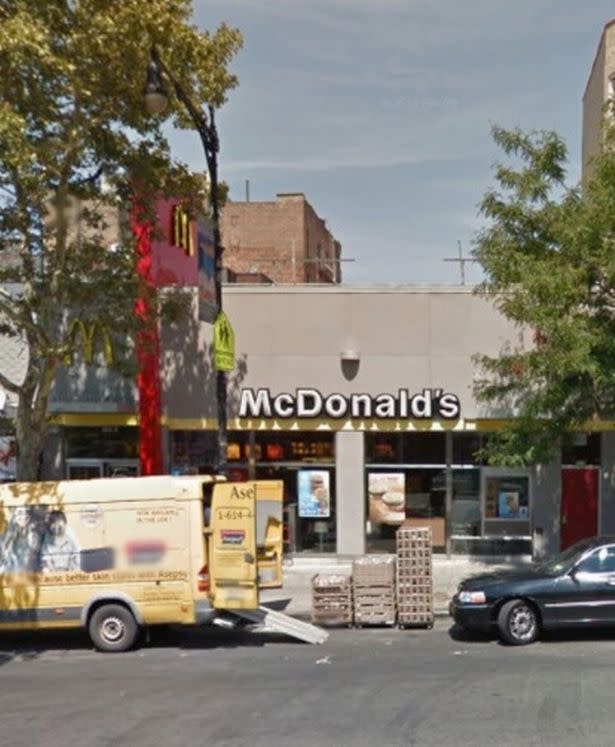 Pictured is the McDonald's in the Bronx where the body was found. Source: NBC