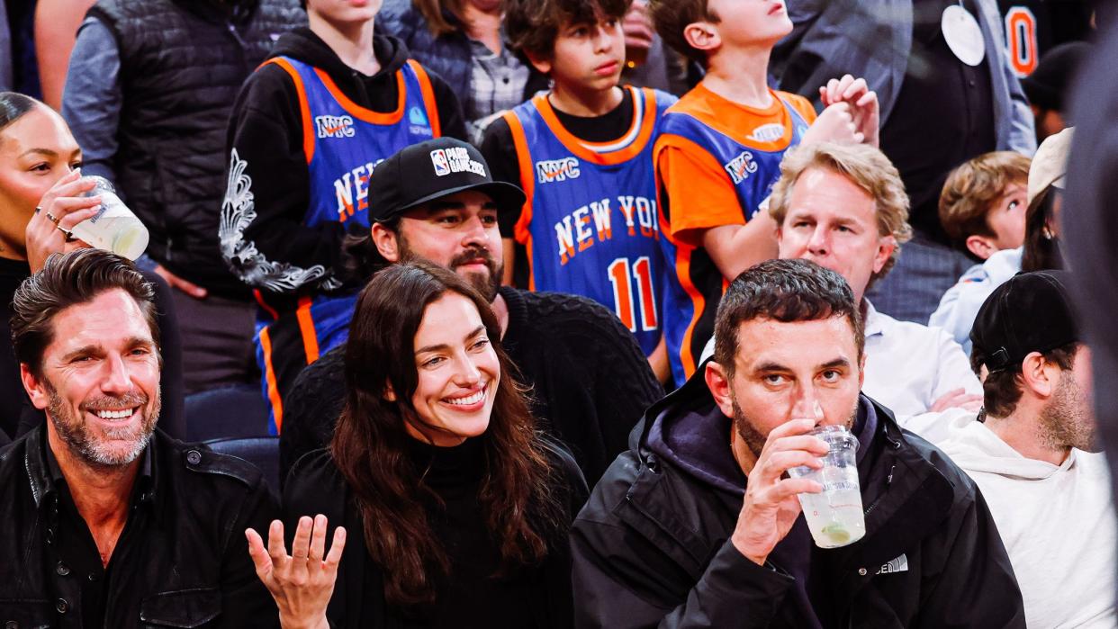 irina shayk and riccardo tisci courtesy of the ny knicks