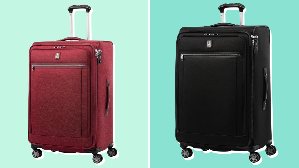 This Travelpro suitcase will easily maneuver corridors.