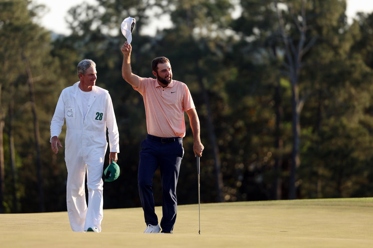 Scottie Scheffler rolled to a dominant four-shot win on Sunday to pick up his second green jacket