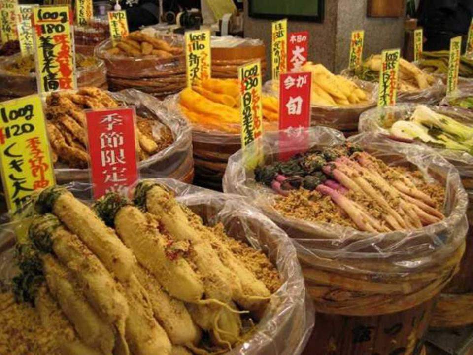 大阪黑門巿場所販售的各類醃菜
