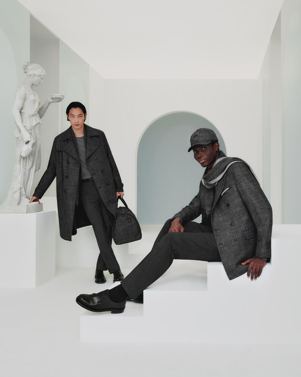 Looks from Canali’s 90th anniversary capsule collection.