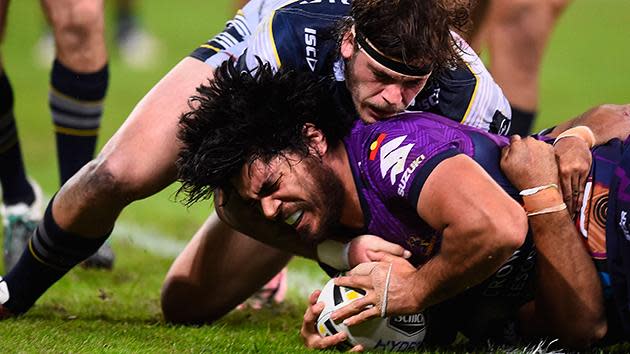 The Kiwi international scored a try while making 30 tackles and 150 metres against the Broncos.