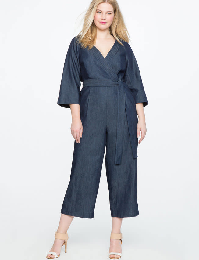 Get it on <a href="http://www.eloquii.com/denim-faux-wrap-jumpsuit/1324494.html?cgid=jumpsuits&amp;dwvar_1324494_colorCode=17&amp;start=9" target="_blank">Eloquii for $125</a>.
