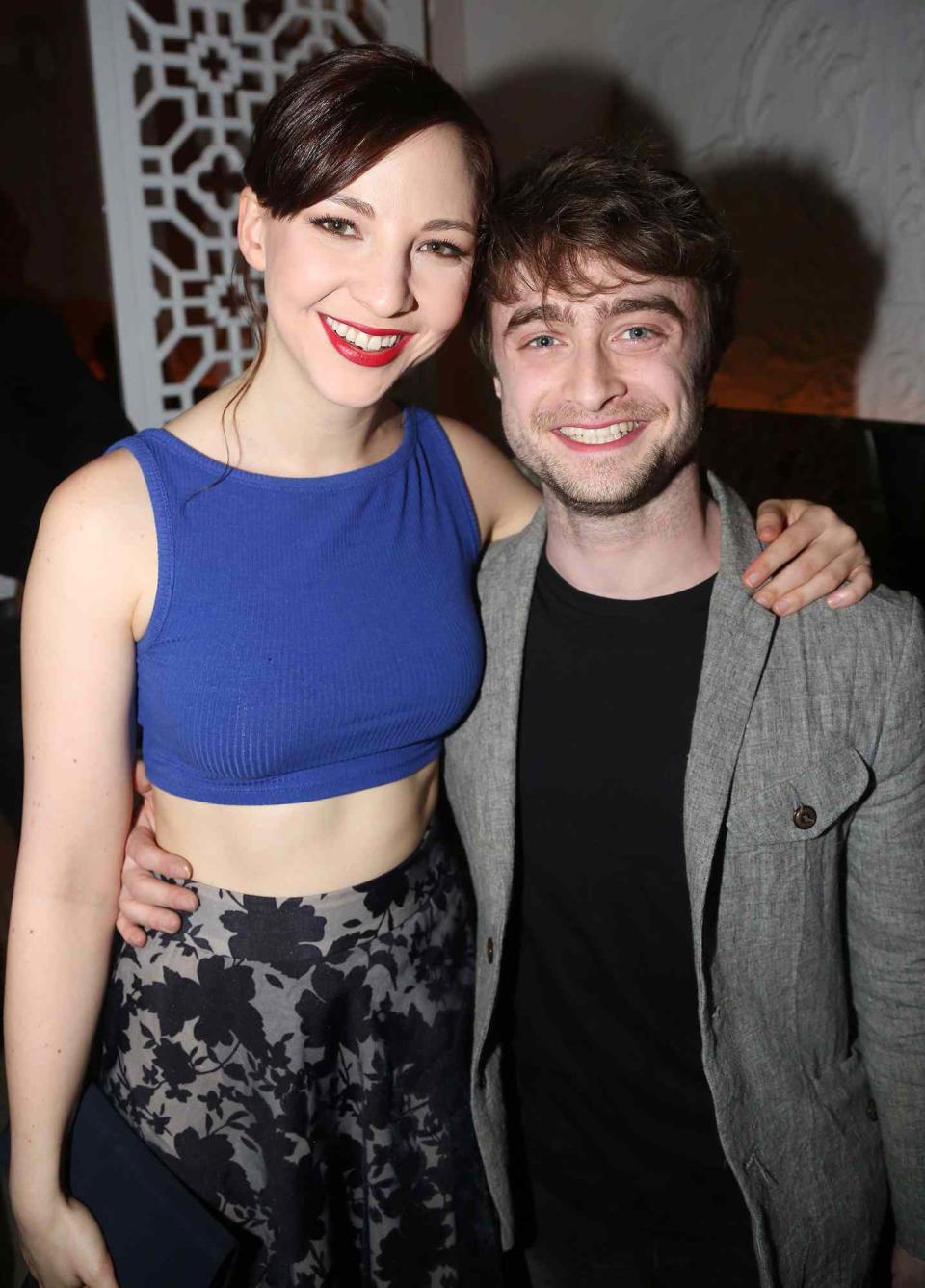 Erin Darke and boyfriend Daniel Radcliffe (Darke is in the play) attends "The Spoils" Opening Night Party at Qi Bangkok Eatery on June 2, 2015 in New York City