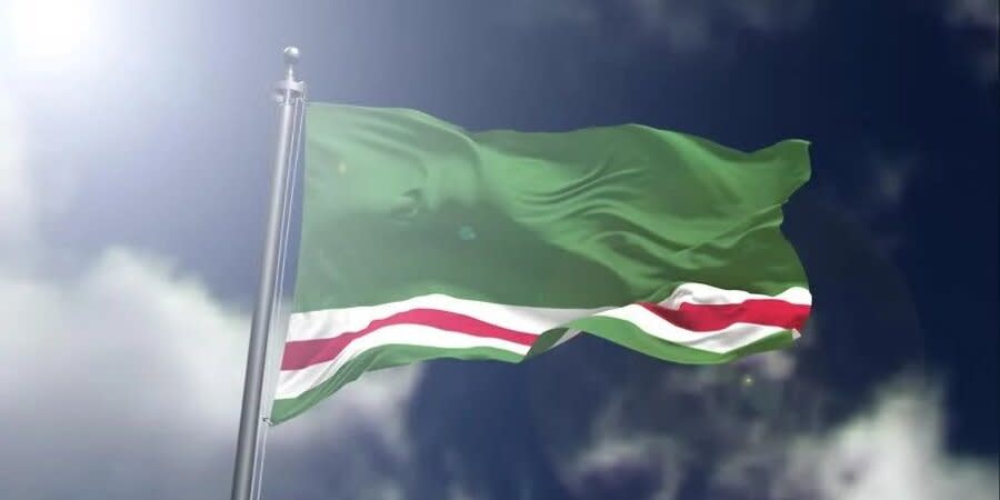The flag of the Chechen Republic of Ichkeria