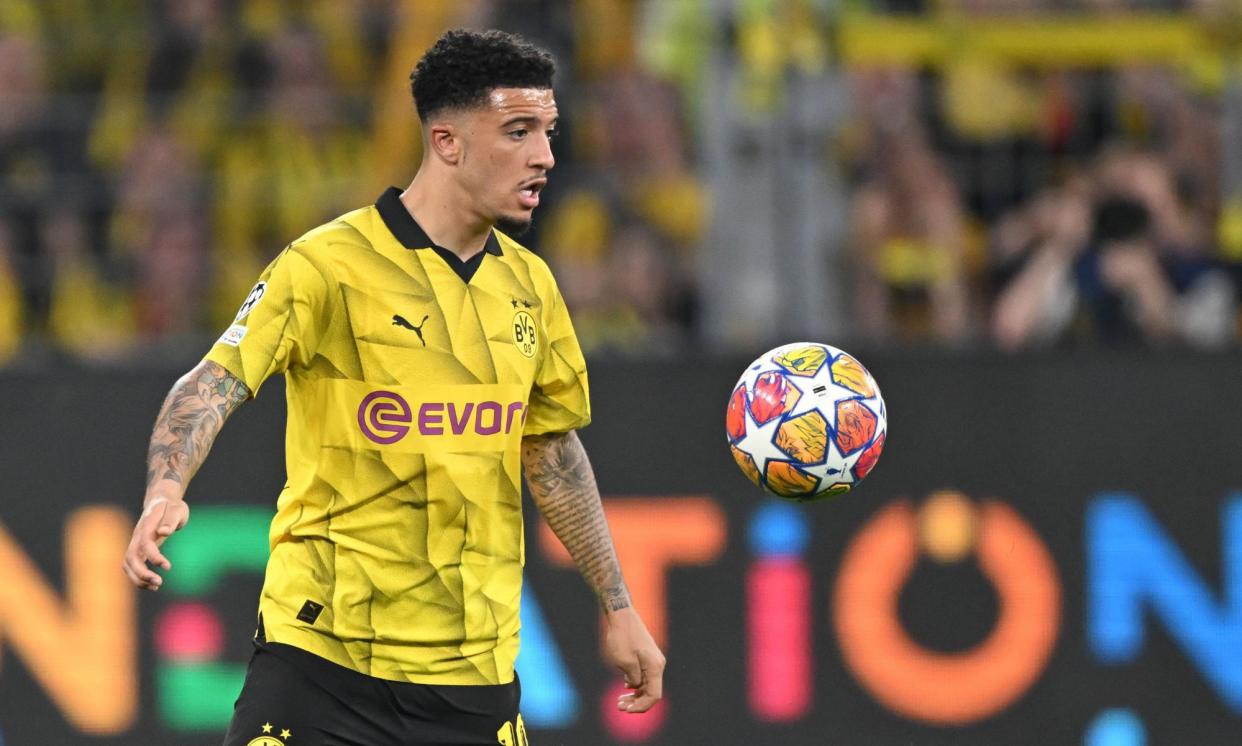 <span>Jadon Sancho has rediscovered some of his best form while on loan at Borussia Dortmund.</span><span>Photograph: Hollandse Hoogte/Shutterstock</span>