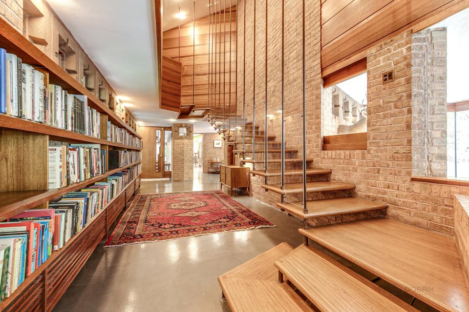 Floating stairs in the Charles F. Glore house.