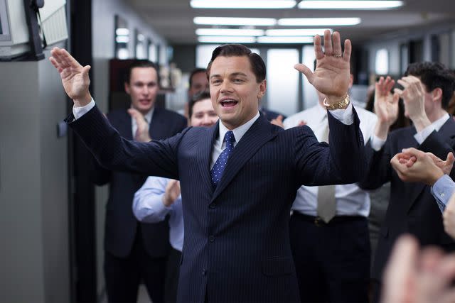<p>Everett Collection</p> Leonardo DiCaprio in 'The Wolf of Wall Street'