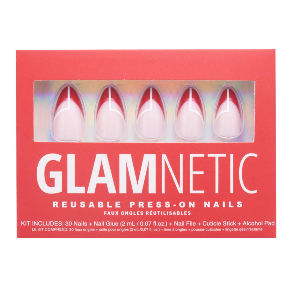 Glamnetic Red Martini reusable press-on nails