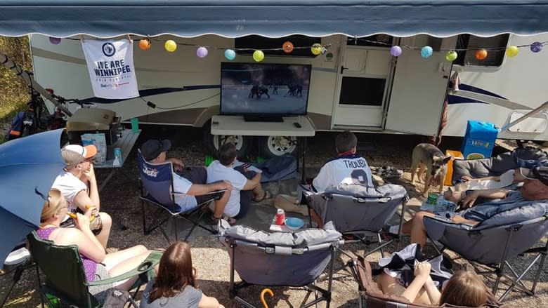 Manitoba campers bring Jets games to the great outdoors