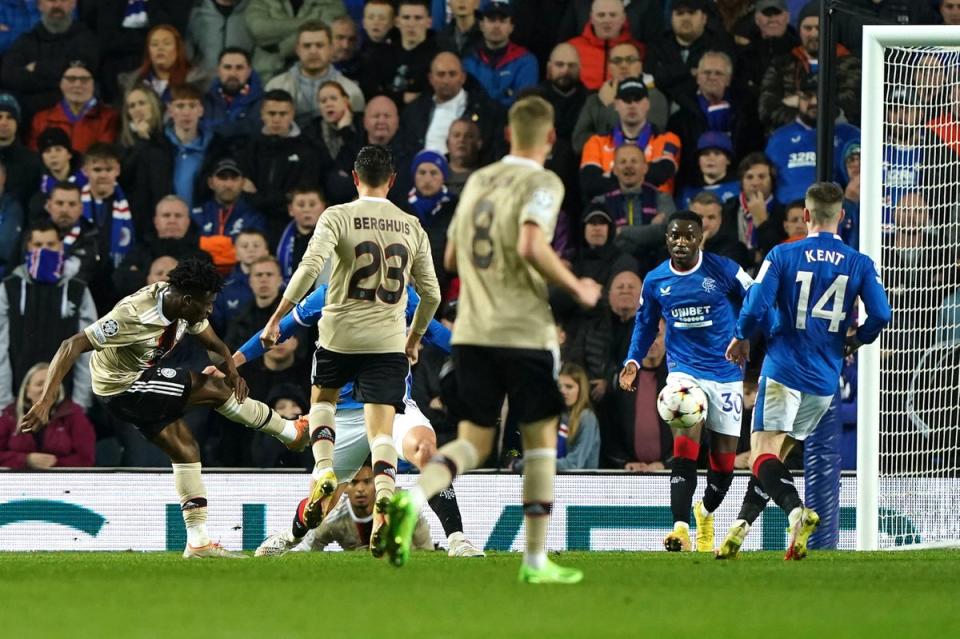 Mohammed Kudus netted Ajax’s second of the evening (PA)