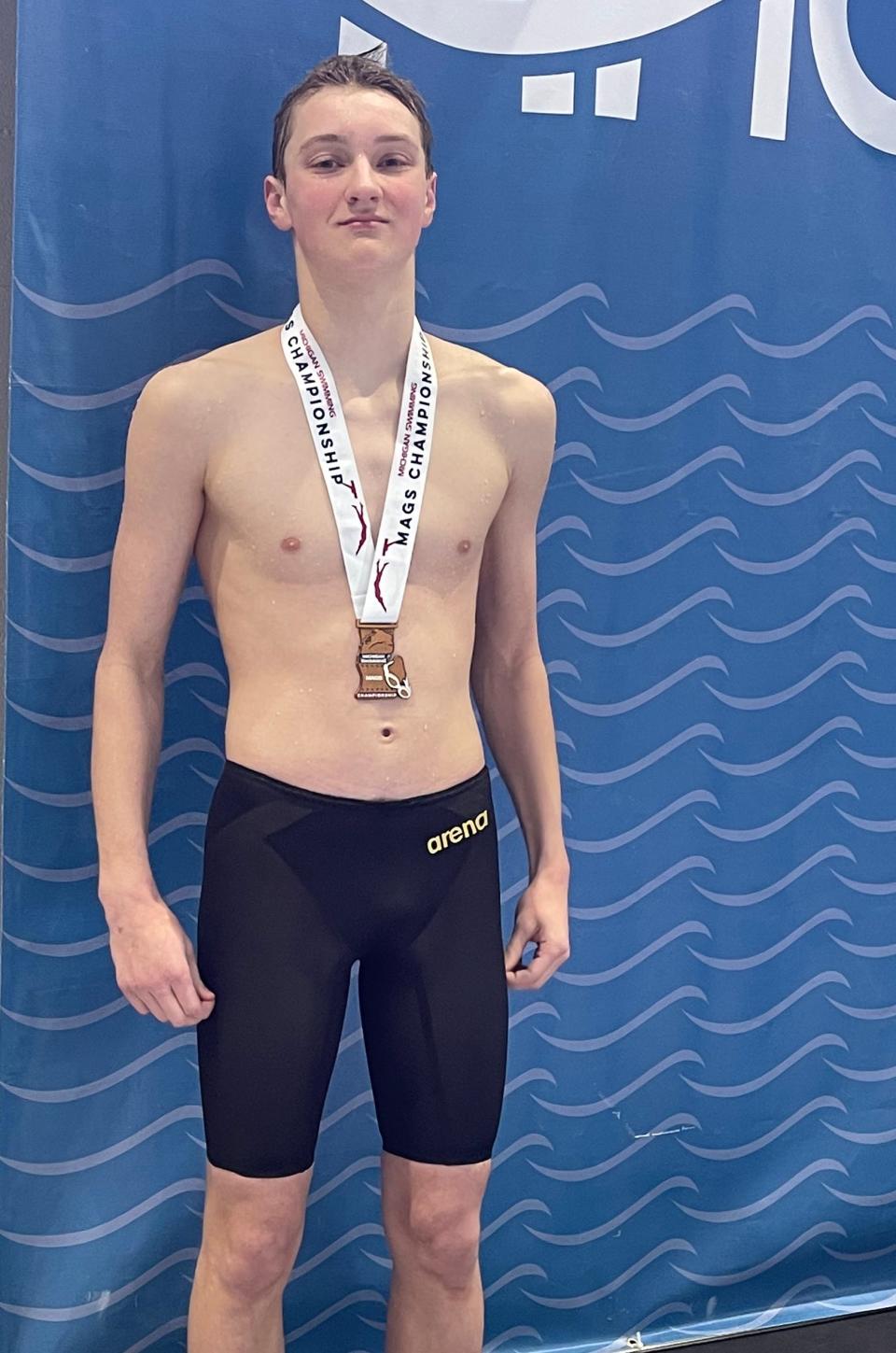 Owen Crook of Charlevoix and the Hammerhead Swim Club came through with a pair of team records and 28 total points in Holland.