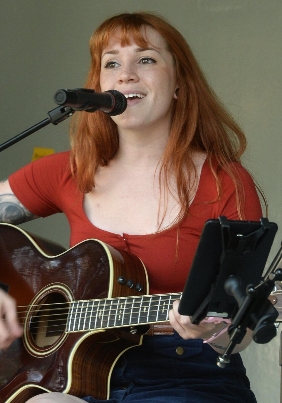 Brooke Surgener of Erie performs Aug. 16, 2019, on the Family Stage in Perry Square during CelebrateErie 2019. Surgener is releasing her first professionally produced album 'Moon Waves' on Oct. 14.