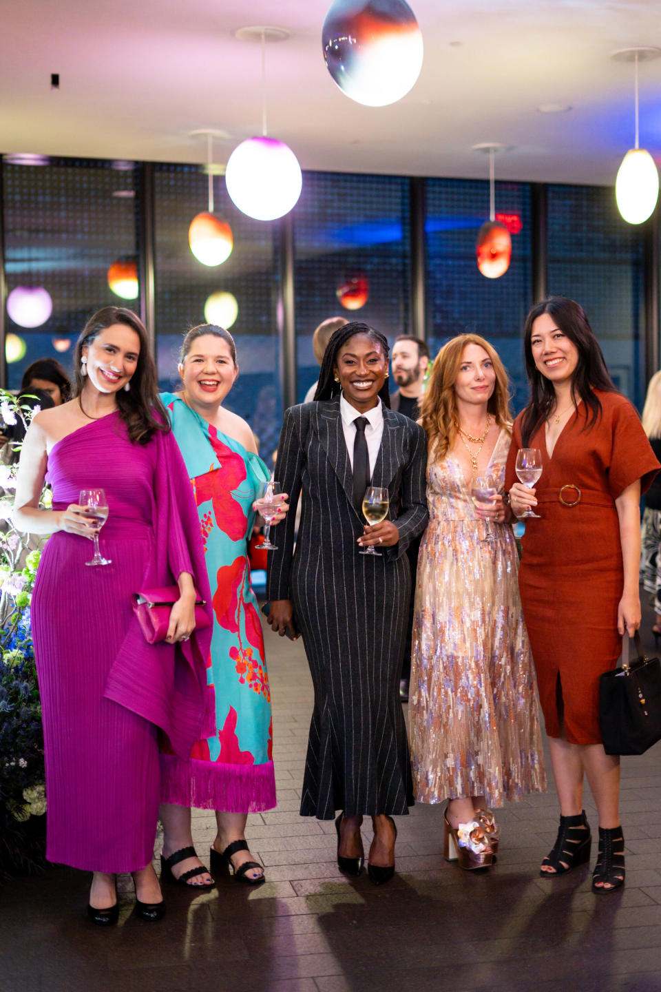 The FiSF and HRF teams.  (From left to right: Michelle Gulino, director of legal affairs and programs for HRF; Claudia Bennett, head of HRF's Wear Your Values; Jeanine Silberblatt, president of FiSF; Rachel Fischbein, FiSF board member, and Sherry Jeng, senior development officer at HRF )