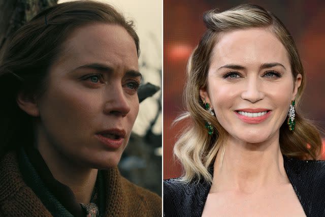 <p>Universal Pictures ; Karwai Tang/WireImage</p> Emily Blunt as Kitty Oppenheimer