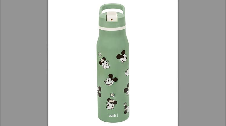 Green Mickey and Minnie Mouse bottle