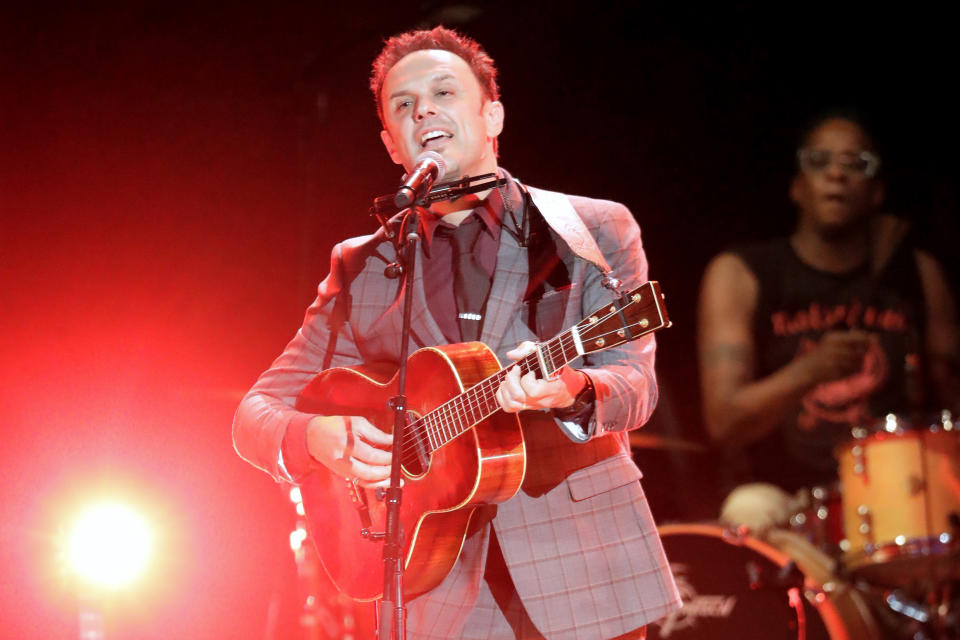 Mark Erelli performs during the Americana Honors & Awards show Wednesday, Sept. 11, 2019, in Nashville, Tenn. (AP Photo/Wade Payne)