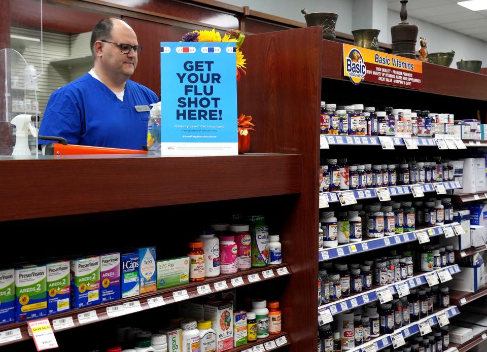 Pharmacists such as Jarrett Bauder of the independent Uptown Pharmacy in Westerville are struggling with an amoxicillin shortage as cold and flu season kicks in.