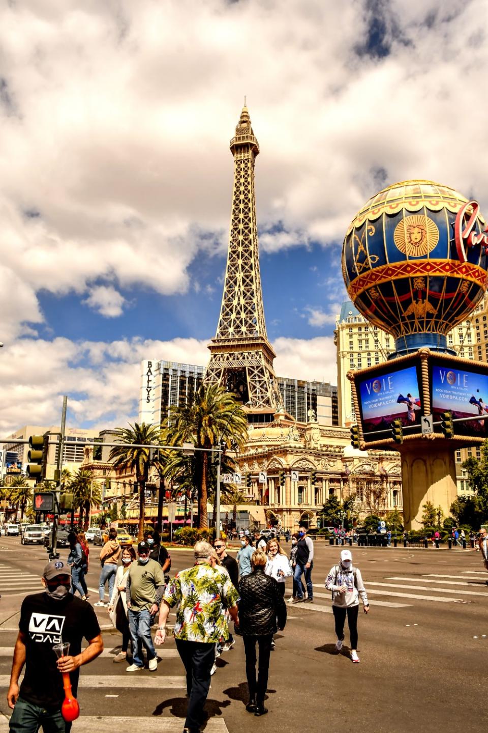 The Eiffel Tower replica at the Paris Las Vegas hotel