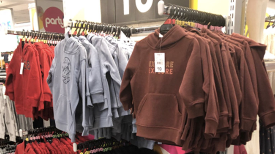 Plastic covers have been added the 'apparel arms', following a successful trial at Kmart stores. Source: nine.com.au