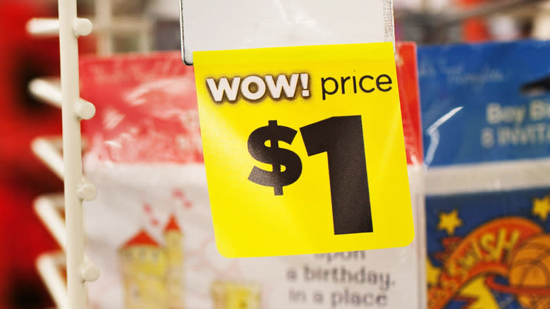 A $1 price retail display