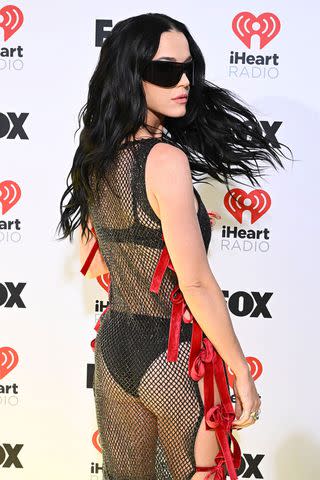 <p>Gilbert Flores/Billboard via Getty</p> Katy Perry at the iHeartRadio Music Awards in Los Angeles on April 1, 2024