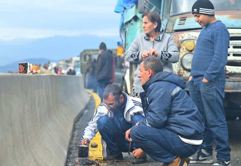 Refugiados armenios de la región de Nagorno Karabaj