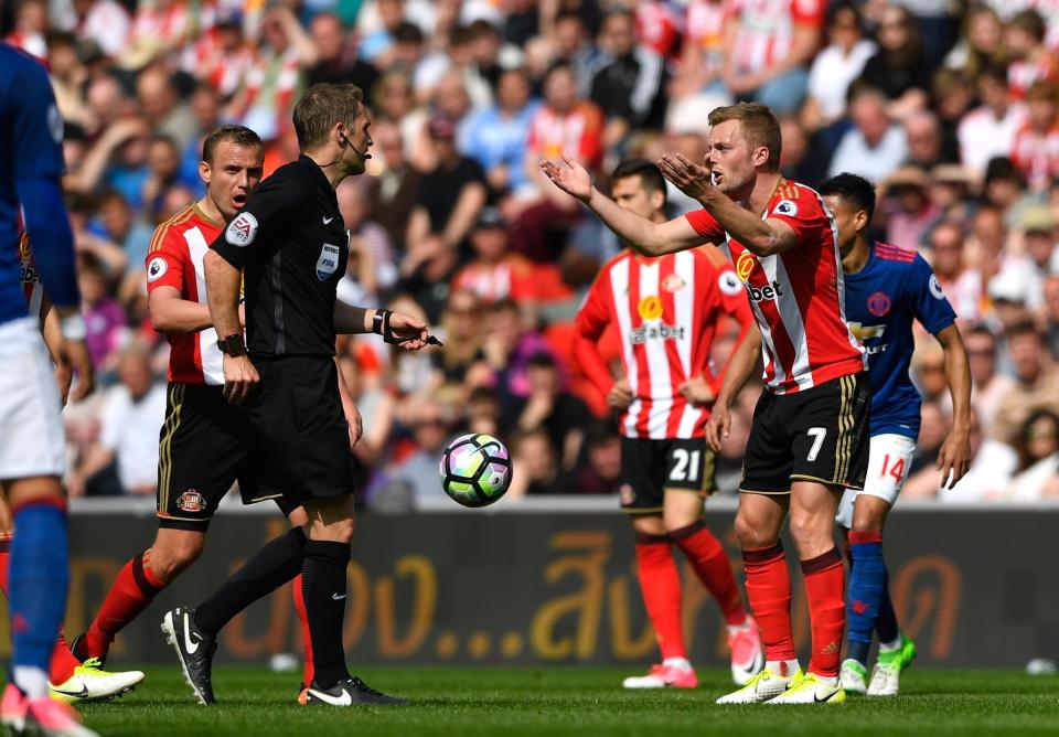 What did I do? Sebastian Larsson protests his innocence