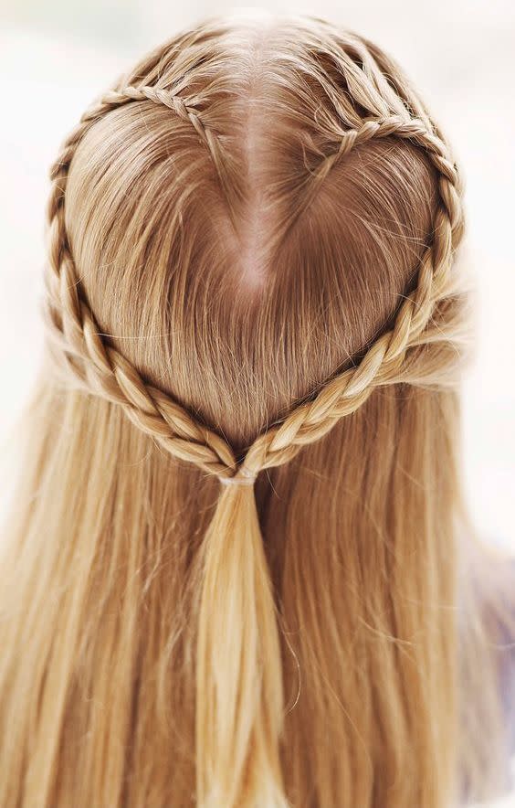 We’ve fallen head over heels for this simple heart braid. 