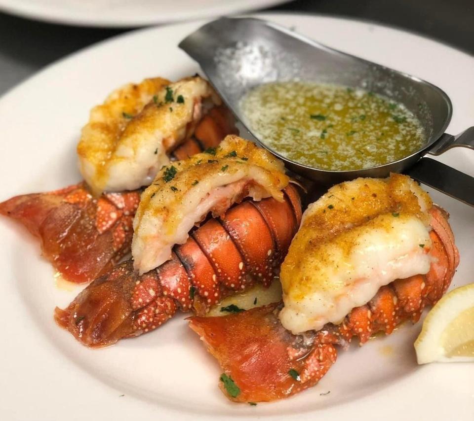 Lobster tails from Marinos Italian Seafood Restaurant.