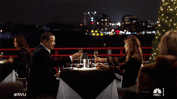 Ice-T in "Law & Order: SVU" on a date and having a cheers with a woman