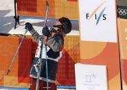 Freestyle Skiing - Pyeongchang 2018 Winter Olympics - Men's Ski Halfpipe Final - Phoenix Snow Park - Pyeongchang, South Korea - February 22, 2018 - David Wise of the U.S. reacts. REUTERS/Jorge Silva