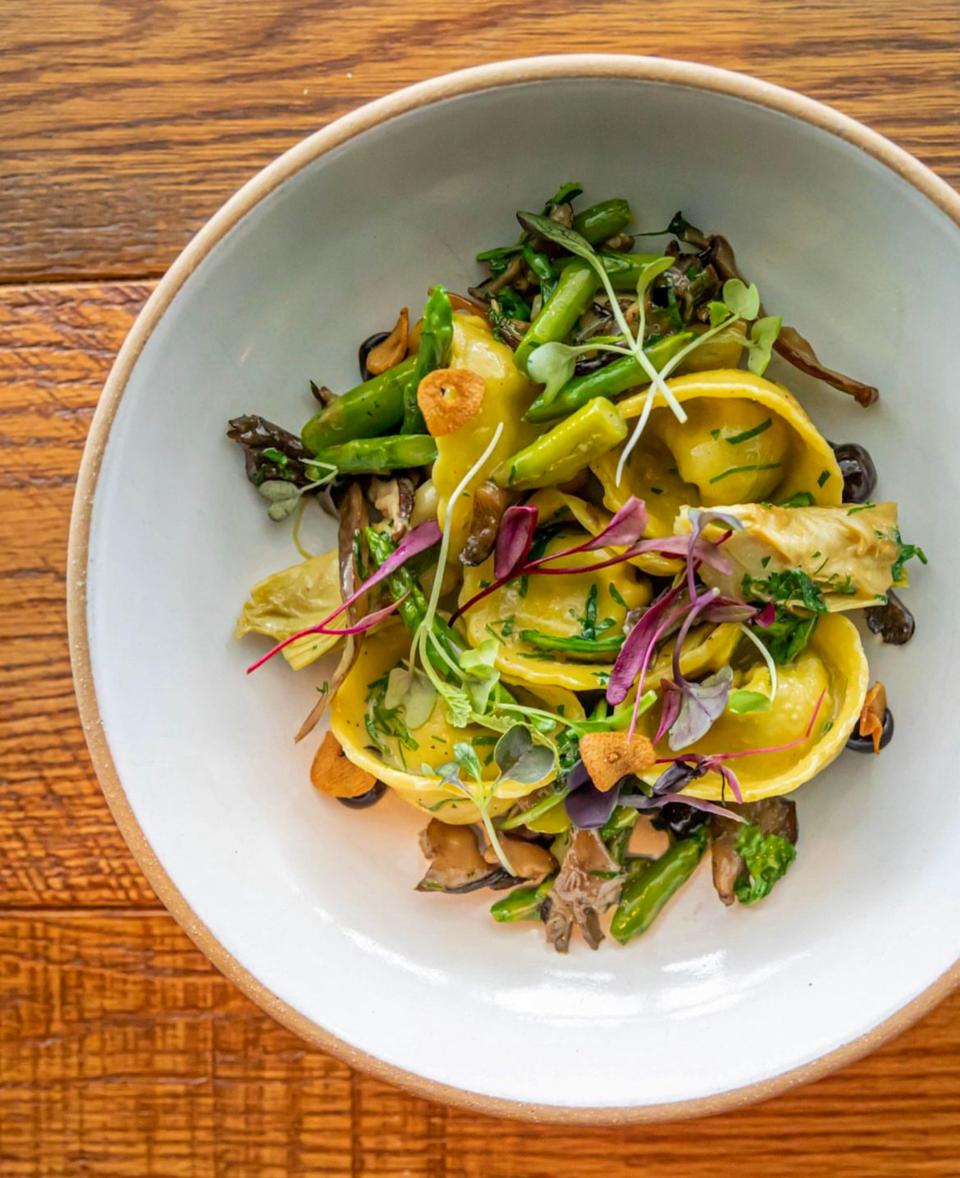 Chris’s handmade mushroom and cauliflower tortellini, a popular dish served at Pavilion.