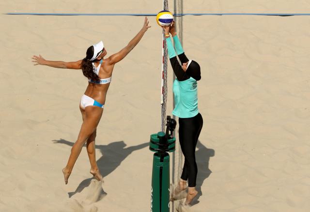 RIO 2016: Team Egypt Shuns Tradition To Play Women Beach Volleyball In  Hijab - Gistmania