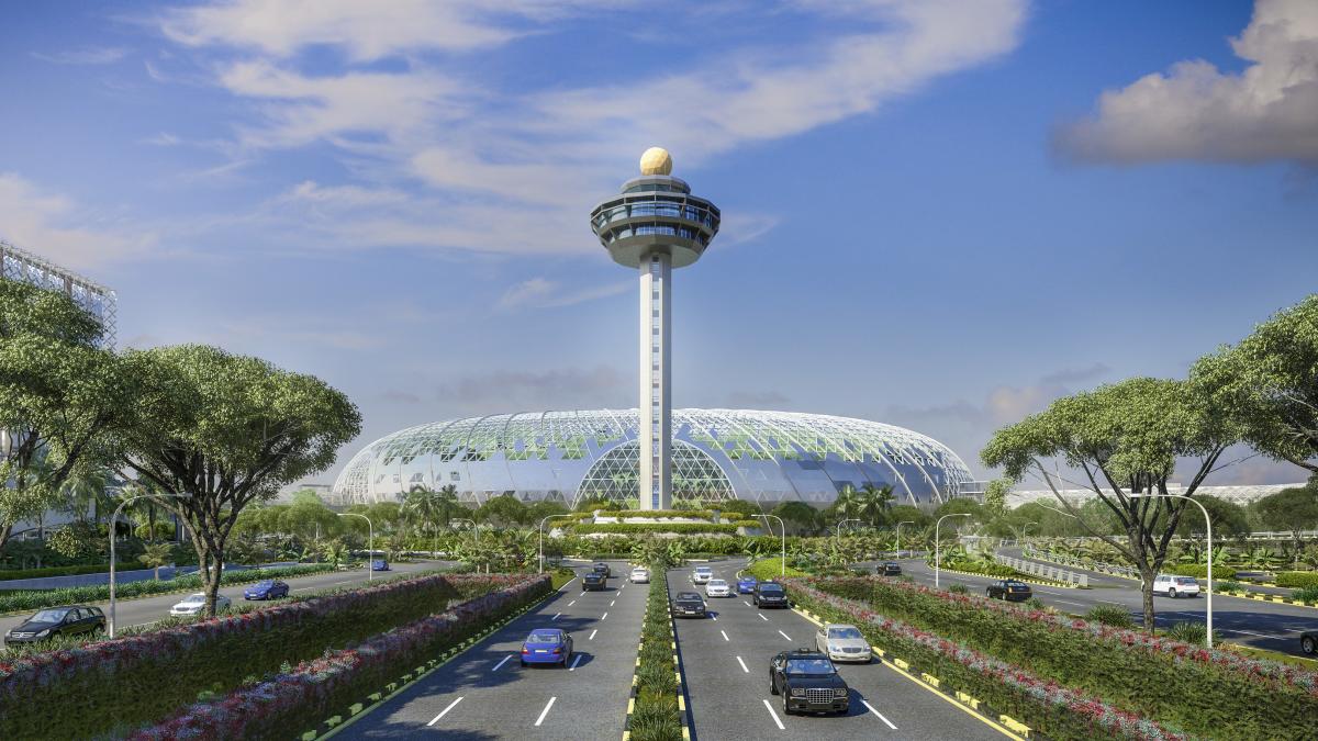 Moshe Safdie's Piranesi-esque Jewel Changi Airport boasts a